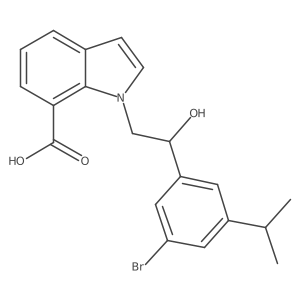 (S)-1-(2-(3-bromo-5-isopropylphenyl)-2-hydroxyethyl)-1H-indole-7-carboxylic acid Structure