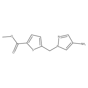 methyl 5-[(4-amino-1H-pyrazol-1-yl)methyl]thiophene-2-carboxylate Structure
