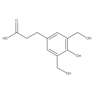 4-Hydroxy-3,5-bis(hydroxymethyl)benzenepropanoic acid结构式