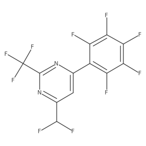 4-(Difluoromethyl)-6-(perfluorophenyl)-2-(trifluoromethyl)pyrimidine结构式