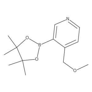 4-(Methoxymethyl)-3-(4,4,5,5-tetramethyl-1,3,2-dioxaborolan-2-yl)pyridine结构式