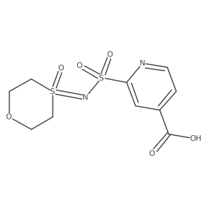 2-[(4-Oxo-1,4lambda6-oxathian-4-ylidene)sulfamoyl]pyridine-4-carboxylic acid Structure