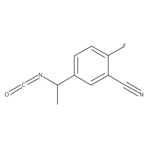 2-Fluoro-5-(1-isocyanatoethyl)benzonitrile结构式