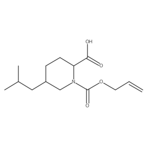 rac-(2R,5R)-5-(2-methylpropyl)-1-[(prop-2-en-1-yloxy)carbonyl]piperidine-2-carboxylic acid Structure