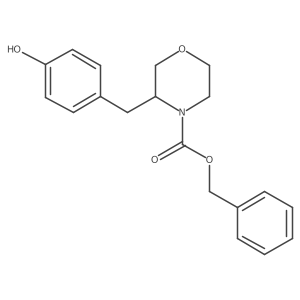 benzyl (3R)-3-[(4-hydroxyphenyl)methyl]morpholine-4-carboxylate结构式