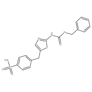 benzyl N-{5-[(4-sulfamoylphenyl)methyl]-1,3-thiazol-2-yl}carbamate结构式