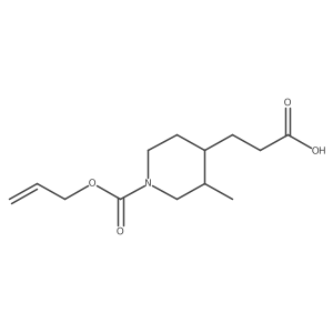 3-{3-Methyl-1-[(prop-2-en-1-yloxy)carbonyl]piperidin-4-yl}propanoic acid结构式