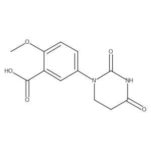 5-(2,4-Dioxohexahydropyrimidin-1-yl)-2-methoxy-benzoic acid Structure