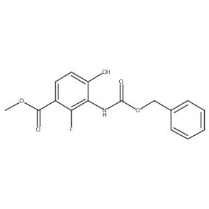 Methyl 3-{[(benzyloxy)carbonyl]amino}-2-fluoro-4-hydroxybenzoate结构式