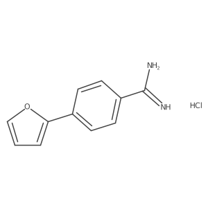 4-(Furan-2-yl)benzene-1-carboximidamide hydrochloride Structure