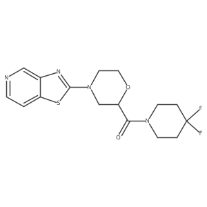 2-(4,4-Difluoropiperidine-1-carbonyl)-4-{[1,3]thiazolo[4,5-c]pyridin-2-yl}morpholine结构式