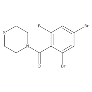 (2,4-Dibromo-6-fluorophenyl)(thiomorpholino)methanone结构式