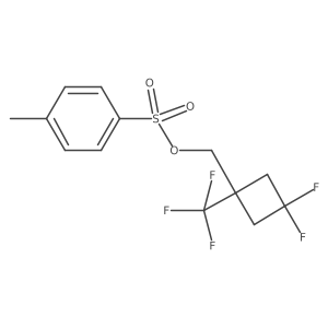[3,3-Difluoro-1-(trifluoromethyl)cyclobutyl]methyl 4-methylbenzene-1-sulfonate结构式