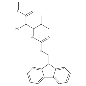 methyl 3-({[(9H-fluoren-9-yl)methoxy]carbonyl}amino)-2-hydroxy-4-methylpentanoate结构式