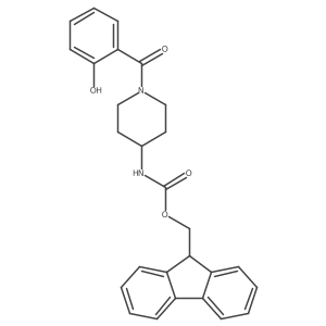 (9H-fluoren-9-yl)methyl N-[1-(2-hydroxybenzoyl)piperidin-4-yl]carbamate结构式