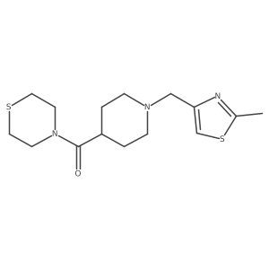4-{1-[(2-Methyl-1,3-thiazol-4-yl)methyl]piperidine-4-carbonyl}thiomorpholine结构式