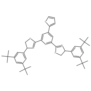 4-(3,5-Ditert-butylphenyl)-2-[6-[4-(3,5-ditert-butylphenyl)-4,5-dihydro-1,3-oxazol-2-yl]-4-thiophen-2-ylpyridin-2-yl]-4,5-dihydro-1,3-oxazole Structure