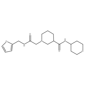 1-({[(furan-2-yl)methyl]carbamoyl}methyl)-N-(oxan-4-yl)piperidine-3-carboxamide结构式