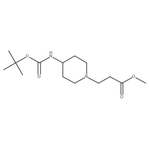 Methyl 3-(4-{[(tert-butoxy)carbonyl]amino}piperidin-1-yl)propanoate Structure