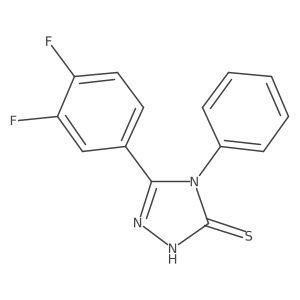 5-(3,4-Difluorophenyl)-4-phenyl-4H-1,2,4-triazole-3-thiol结构式