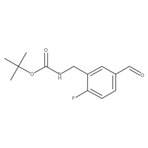Tert-butyl (2-fluoro-5-formylbenzyl)carbamate结构式