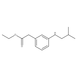 Ethyl 3-[(2-methylpropyl)amino]benzeneacetate结构式