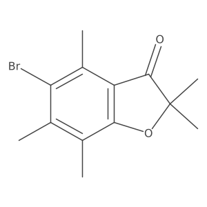 5-bromo-2,2,4,6,7-pentamethyl-1-benzofuran-3(2H)-one Structure