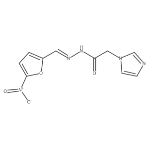 1H-Imidazole-1-acetic acid, 2-[(5-nitro-2-furanyl)methylene]hydrazide Structure