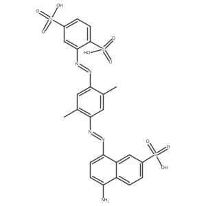 2-[2-[4-[2-(4-Amino-7-sulfo-1-naphthalenyl)diazenyl]-2,5-dimethylphenyl]diazenyl]-1,4-benzenedisulfonic acid Structure