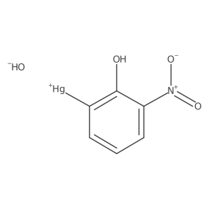 Hydroxy(2-hydroxy-3-nitrophenyl)mercury结构式