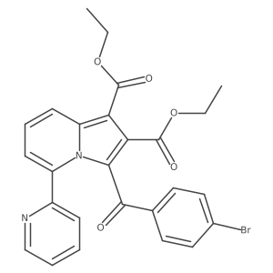 Diethyl 3-(4-bromobenzoyl)-5-(2-pyridinyl)-1,2-indolizinedicarboxylate Structure