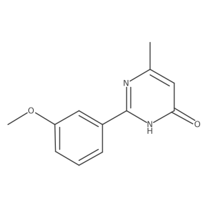 2-(3-Methoxyphenyl)-6-methyl-3,4-dihydropyrimidin-4-one结构式