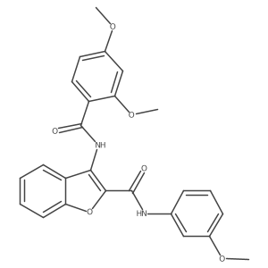 3-(2,4-dimethoxybenzamido)-N-(3-methoxyphenyl)benzofuran-2-carboxamide结构式