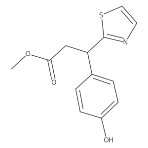 Methyl 3-(4-hydroxyphenyl)-3-(thiazol-2-yl)propanoate Structure