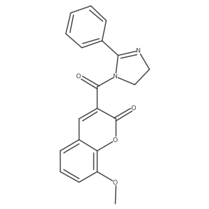 8-methoxy-3-(2-phenyl-4,5-dihydro-1H-imidazole-1-carbonyl)-2H-chromen-2-one Structure