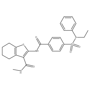2-(4-(N-ethyl-N-phenylsulfamoyl)benzamido)-N-methyl-4,5,6,7-tetrahydrobenzo[b]thiophene-3-carboxamide Structure