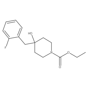 Ethyl 4-(2-fluorobenzyl)-4-hydroxypiperidine-1-carboxylate结构式