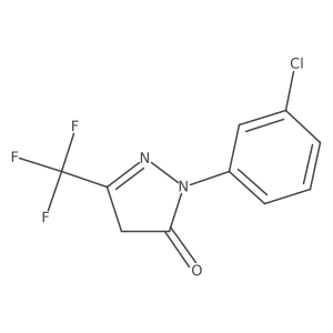 1-(3-Chlorophenyl)-3-(trifluoromethyl)-4,5-dihydro-1H-pyrazol-5-one Structure
