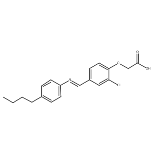 2-[4-[[(4-Butylphenyl)imino]methyl]-2-chlorophenoxy]acetic acid Structure