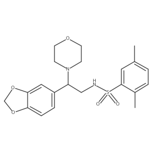 N-(2-(benzo[d][1,3]dioxol-5-yl)-2-morpholinoethyl)-2,5-dimethylbenzenesulfonamide Structure