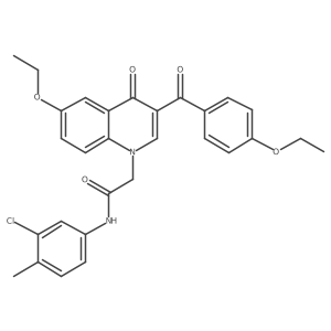 N-(3-chloro-4-methylphenyl)-2-(6-ethoxy-3-(4-ethoxybenzoyl)-4-oxoquinolin-1(4H)-yl)acetamide Structure