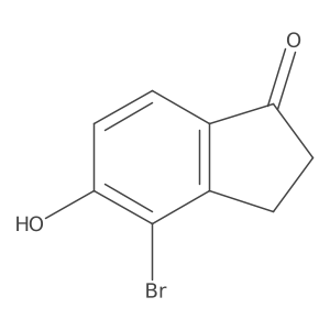 4-Bromo-5-hydroxy-2,3-dihydro-1H-inden-1-one结构式
