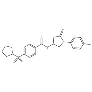N-(5-oxo-1-(p-tolyl)pyrrolidin-3-yl)-4-(pyrrolidin-1-ylsulfonyl)benzamide Structure