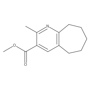 methyl 2-methyl-6,7,8,9-tetrahydro-5H-cyclohepta[b]pyridine-3-carboxylate结构式
