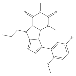 8-(5-Bromo-2-methoxyphenyl)-1,3-dimethyl-5-propyl-4a,9a-dihydropurino[8,9-c][1,2,4]triazole-2,4-dione结构式