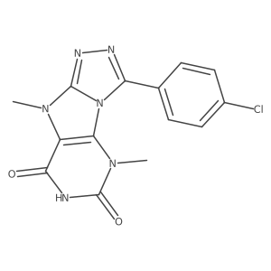3-(4-chlorophenyl)-5,9-dimethyl-5H-[1,2,4]triazolo[4,3-e]purine-6,8(7H,9H)-dione结构式