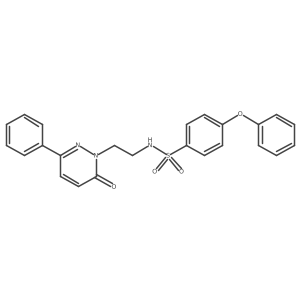 N-(2-(6-oxo-3-phenylpyridazin-1(6H)-yl)ethyl)-4-phenoxybenzenesulfonamide结构式