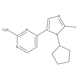 4-(3-Cyclopentyl-2-methyl-imidazol-4-yl)pyrimidin-2-amine结构式