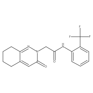 2-(3-oxo-5,6,7,8-tetrahydrocinnolin-2(3H)-yl)-N-(2-(trifluoromethyl)phenyl)acetamide Structure