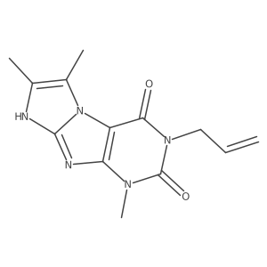 3-allyl-1,6,7-trimethyl-1H-imidazo[2,1-f]purine-2,4(3H,8H)-dione结构式